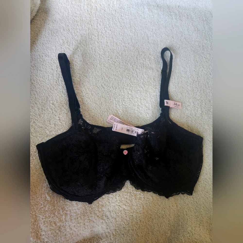 NWT ♡ Unlined Dream Angels Lace Bra Sz 34DD